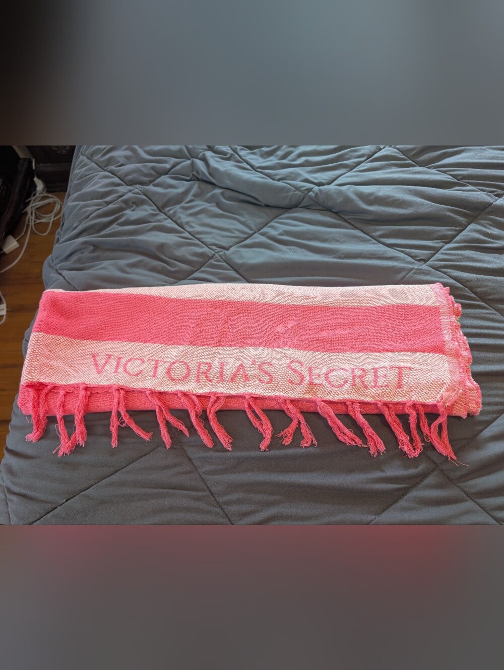 Victoria's Secret Pink & White Blanket